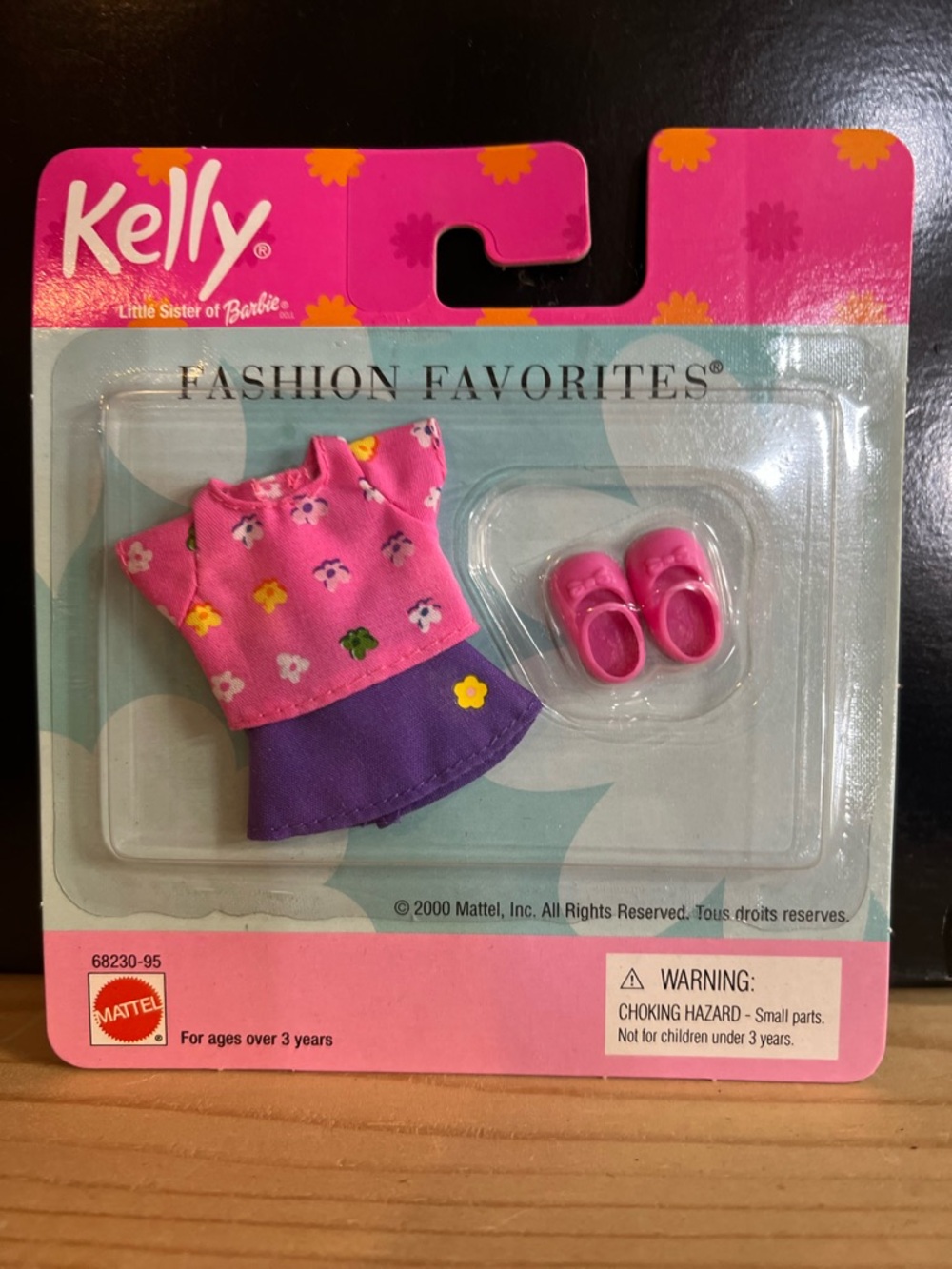 Barbie Kelly Pink Floral Top with Purple Skirt and Pink Shoes NWT
